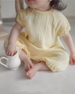 【66-90cm】ロンパース ベビー シンプル リネン オールインワン - 画像 (13)