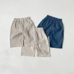 【73-100cm】パンツ ベビー 韓国風 七分丈 ストライプORシンプル - 画像 (26)