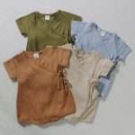 【73-100cm】ロンパース ベビー 浴衣前開き コットンリネン - 画像 (7)