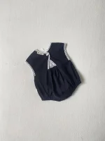 【66-90cm】ロンパース ベビー ボンネット付き 刺繍襟 - 画像 (23)