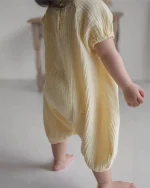 【66-90cm】ロンパース ベビー シンプル リネン オールインワン - 画像 (15)