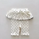 【80-130cm】セットアップ 女の子 韓国風 フリル ドット - 画像 (5)