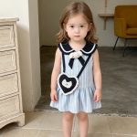 【73-100cm】ワンピース ベビー 可愛い ストライプセーラー - 画像 (7)