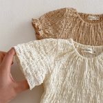 【66-90cm】ロンパース ベビー 無地 シワ加工 伸縮性 - 画像 (8)
