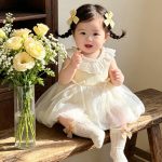 【66-90cm】ロンパース ベビー ふわふわ リボン - 画像 (3)