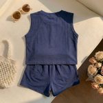 【80-130cm】セットアップ キッズ服 スポーツ ウェアベスト&ショートパン2点セット - 画像 (12)