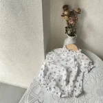 【66-90cm】ロンパース or ワンピース ベビー 小花柄 シンプル - 画像 (6)