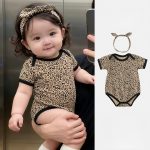 【66-90cm】ロンパース ベビー レオパード 半袖 ベビー服 - 画像 (2)