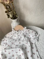 【66-90cm】ロンパース or ワンピース ベビー 小花柄 シンプル - 画像 (17)