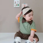 【66-90cm】パンツ or ポロ トップス ベビー 韓国風 ベアーデザイン - 画像 (6)