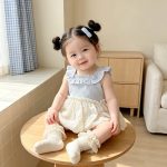 【66-90cm】ロンパース ベビー ブルー フリル 可愛い - 画像 (7)