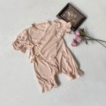 【66-90cm】ロンパース ベビー リボンタイ付き レーストリム - 画像 (11)
