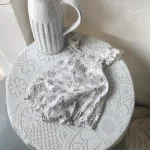 【66-90cm】ロンパース ベビー 小花柄 サロペット - 画像 (6)