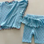 【80-130cm】セットアップ 女の子 韓国風 フリル ドット - 画像 (9)