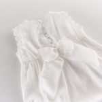 【66-90cm】ロンパース ベビー ホワイト 蝶結び ノースリーブ - 画像 (8)
