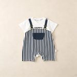 【66-90cm】ロンパース ベビー レイヤード ストライプ - 画像 (6)