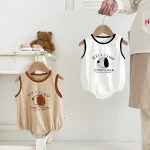 【66-90cm】ロンパース ベビー 犬柄 ノースリープ かわいい - 画像 (8)