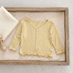 【80-130cm】カーディガン ベビー 無地 冷房対策 薄手 アウター - 画像 (6)