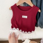 【90-130cm】トップス 女の子 レース フリル付き - 画像 (7)