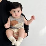 【66-90cm】ロンパース ベビー カラーバリ ノースリーブ - 画像 (8)