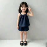 【70-120cm】キャミセットアップ ベビー 韓国風 シンプル - 画像 (3)