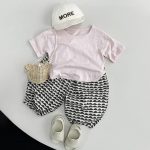 【80-130cm】半袖Tシャツ キッズ服 クリーム サラシリーズ コットン - 画像 (10)