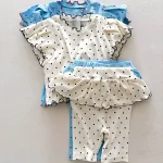 【80-130cm】セットアップ 女の子 韓国風 フリル ドット - 画像 (2)