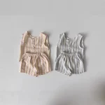 【73-80cm】セットアップ ベビー 韓国風 ストライプ - 画像 (5)