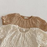 【66-90cm】ロンパース ベビー 無地 シワ加工 伸縮性 - 画像 (10)