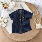 【66-100cm】ロンパース ベビー デニム オールインワン - 画像 (7)