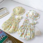 【66-90cm】ロンパース ベビー イエロー フラワー かわいい - 画像 (7)