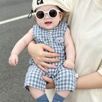 【66-90cm】ロンパース ベビー チェック オールインワン - 画像 (13)