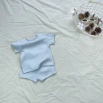 【73-100cm】セットアップ ベビー 韓国風 シンプル リブ - 画像 (7)