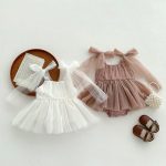 【66-90cm】ロンパース ベビー ふわふわ チュール プリンセスドレス - 画像 (3)