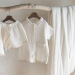 【66-90cm】ロンパース ベビー コットンシワ加工 半袖 折り襟 - 画像 (7)