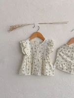 【73-100cm】セットアップ ベビー 肩フリル シンプル - 画像 (21)