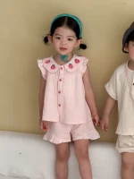 【80-150cm】セットアップ 女の子 リンクコーデリネン - 画像 (15)