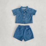 【73-120cm】セットアップ デニム オシャレ カジュアル - 画像 (7)