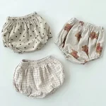 【66-100cm】ボトムス ベビー チェックor熊柄 かわいい - 画像 (3)