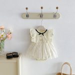 【66-90cm】ロンパース ベビー レース フリル ノースリープ - 画像 (3)