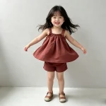 【70-120cm】キャミセットアップ ベビー 韓国風 シンプル - 画像 (13)