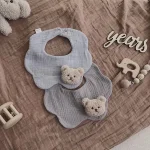 【GOODS】クマ付き 涎掛け カートゥーン かわいい - 画像 (3)