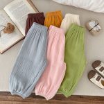 【80-130cm】パンツ ベビー ゆったり ダブルガーゼ 防虫 - 画像 (5)