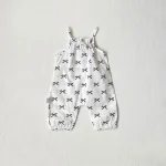 【66-100cm】ロンパース ベビー ハット付き リボン プリント キャミ - 画像 (15)