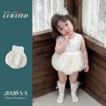 【66-90cm】ロンパース ベビー ローズ ノースリーブ