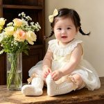 【66-90cm】ロンパース ベビー ふわふわ リボン - 画像 (10)