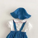 【66-90cm】ロンパース or シャツ ベビー イチゴ刺繍 サロペット - 画像 (10)