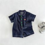 【66-100cm】ロンパース ベビー デニム オールインワン - 画像 (2)