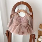 【66-90cm】ロンパース ベビー ふわふわ チュール プリンセスドレス - 画像 (7)