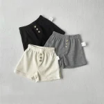 【73-100cm】ボトムス ショートパンツ ベビー 韓国風 ボタン付き